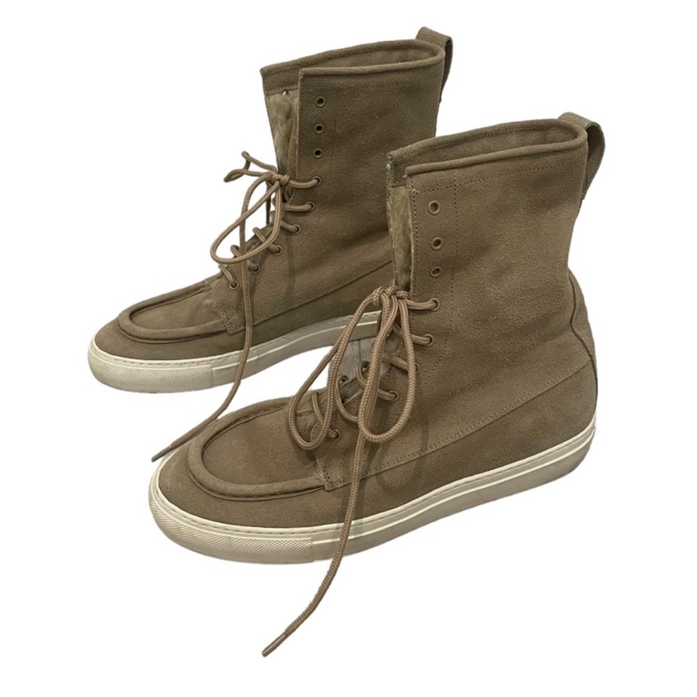 Common Projects Shearling Lace Up Boots